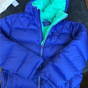 L.L. Bean Kids Puffer Jacket - Blue and Green